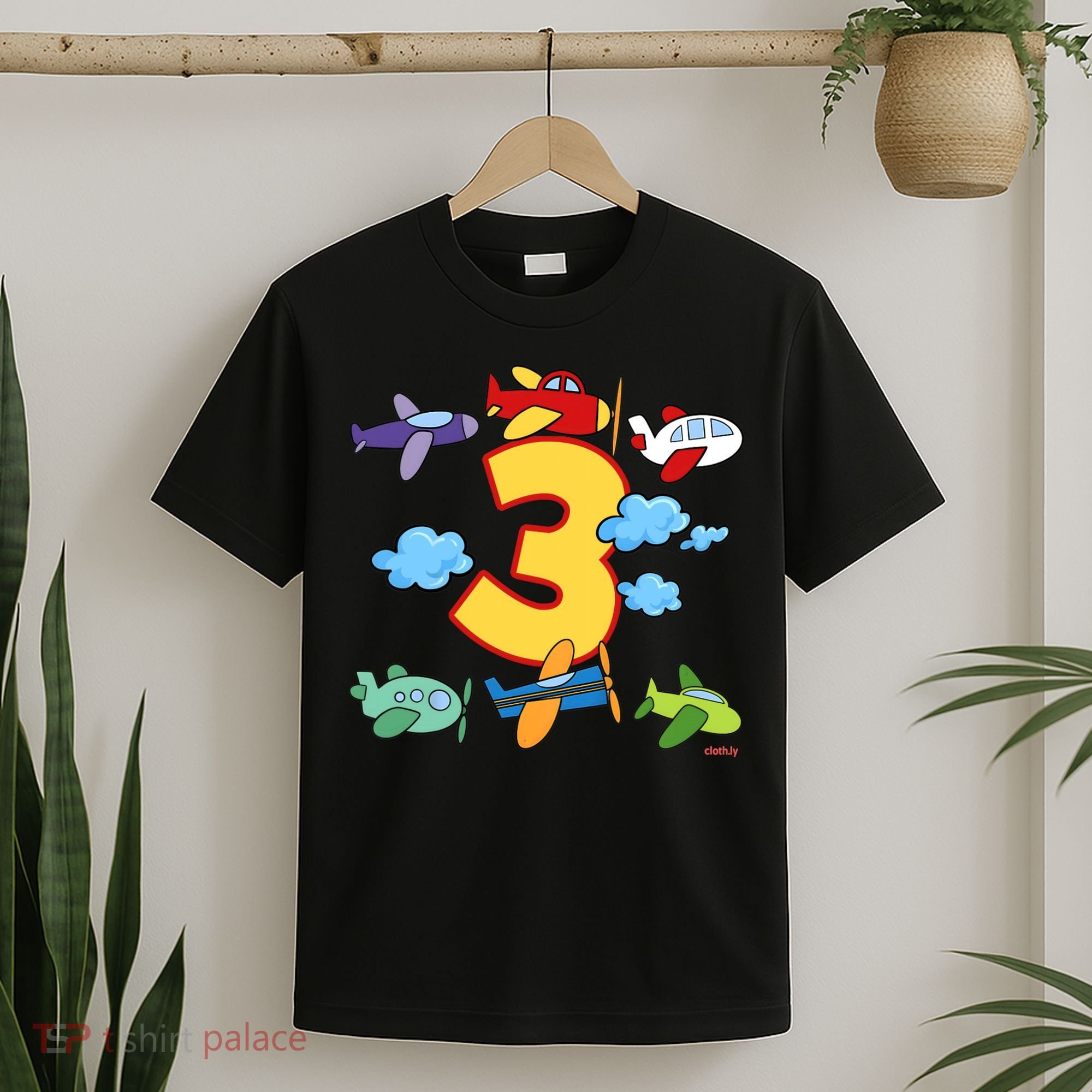 3rd Birthday Boy Airplane Pilot 3 Years Birthday T-Shirt
