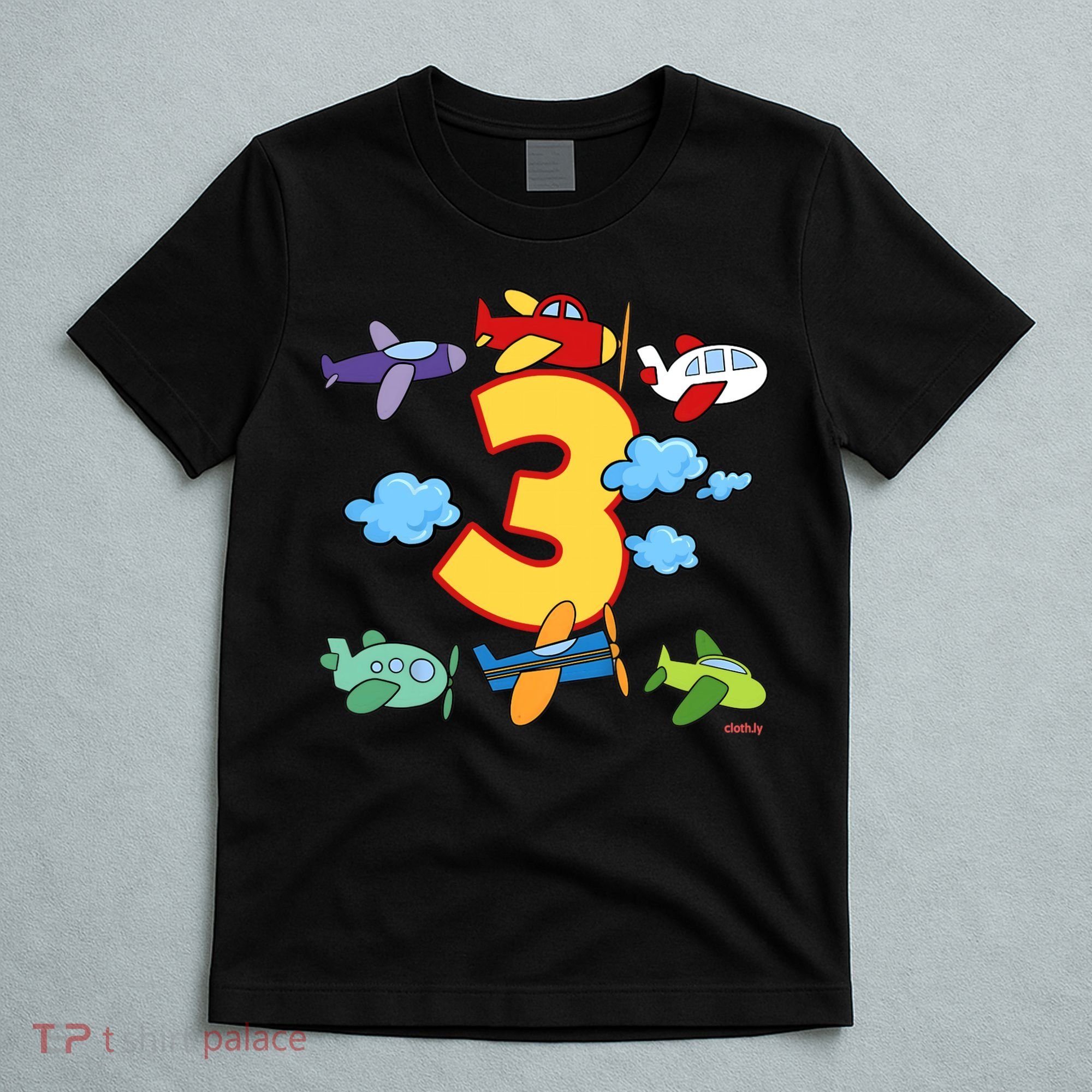 3rd Birthday Boy Airplane Pilot 3 Years Birthday T-Shirt