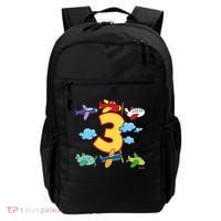 3rd Birthday Boy Airplane Pilot 3 Years Birthday Backpack thumb 0