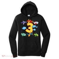 3rd Birthday Boy Airplane Pilot 3 Years Birthday Women's Hoodie thumb 0