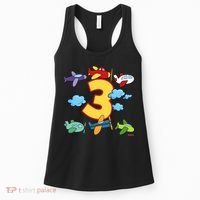 3rd Birthday Boy Airplane Pilot 3 Years Birthday Women's Tank Top thumb 0