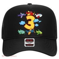 3rd Birthday Boy Airplane Pilot 3 Years Birthday Hat thumb 0