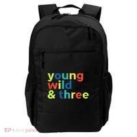 3rd Birthday Boy Funny Young Wild & Three Backpack thumb 0