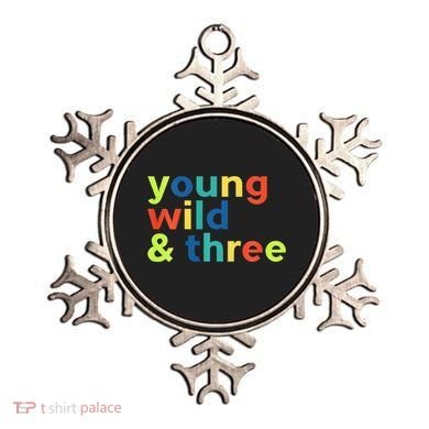 3rd Birthday Boy Funny Young Wild & Three Ornament