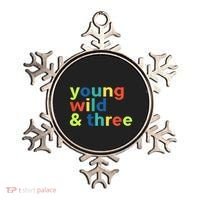 3rd Birthday Boy Funny Young Wild & Three Ornament thumb 0