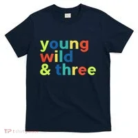 3rd Birthday Boy Funny Young Wild & Three T-Shirt thumb 0