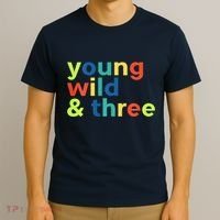 3rd Birthday Boy Funny Young Wild & Three T-Shirt thumb 3
