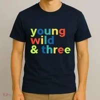 3rd Birthday Boy Funny Young Wild & Three T-Shirt thumb 3
