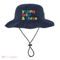 3rd Birthday Boy Funny Young Wild & Three Bucket Hat thumb 0