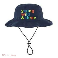 3rd Birthday Boy Funny Young Wild & Three Bucket Hat thumb 0