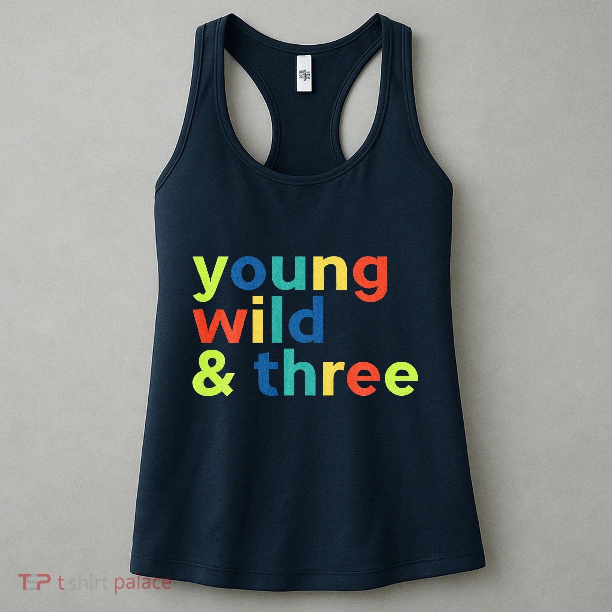 3rd Birthday Boy Funny Young Wild & Three Women's Tank Top