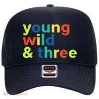 3rd Birthday Boy Funny Young Wild & Three Hat thumb 0