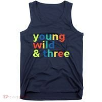 3rd Birthday Boy Funny Young Wild & Three Tank Top thumb 0