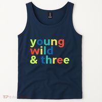 3rd Birthday Boy Funny Young Wild & Three Tank Top thumb 2