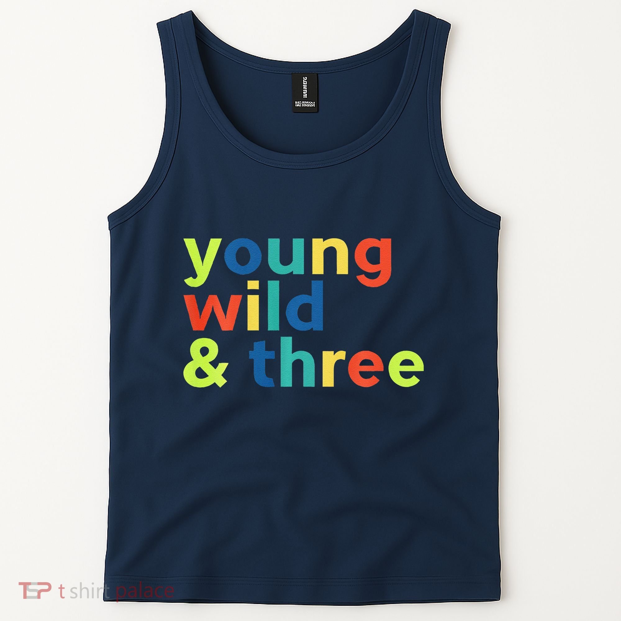 3rd Birthday Boy Funny Young Wild & Three Tank Top