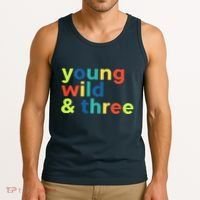 3rd Birthday Boy Funny Young Wild & Three Tank Top thumb 3