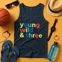 3rd Birthday Boy Funny Young Wild & Three Tank Top thumb 4
