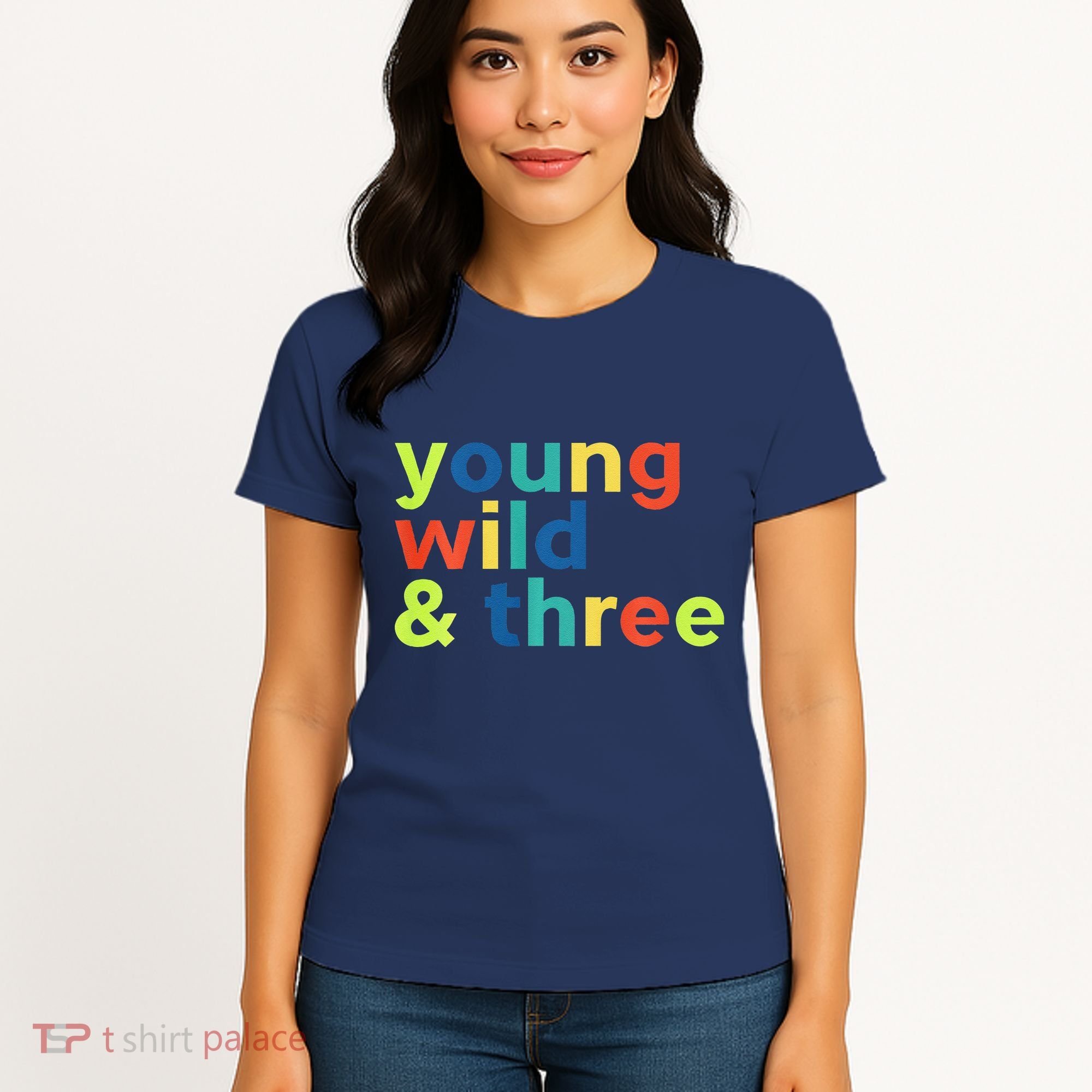 3rd Birthday Boy Funny Young Wild & Three Women's T-Shirt