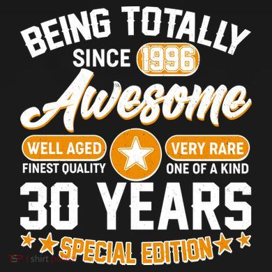 30th Birthday Being Totally Awesome Since 1996 Special Edition  Women's Crop Top Tee