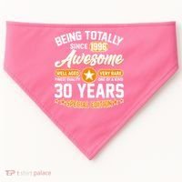 30th Birthday Being Totally Awesome Since 1996 Special Edition  USA-Made Doggie Bandana thumb 0