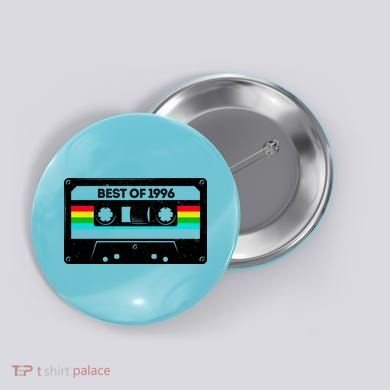 30th Birthday Best Of 1996 Cassette Mix Tape  Button