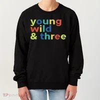 3rd Birthday Boy Funny Young Wild & Three Women's Sweatshirt thumb 0