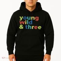 3rd Birthday Boy Funny Young Wild & Three Hoodie thumb 2