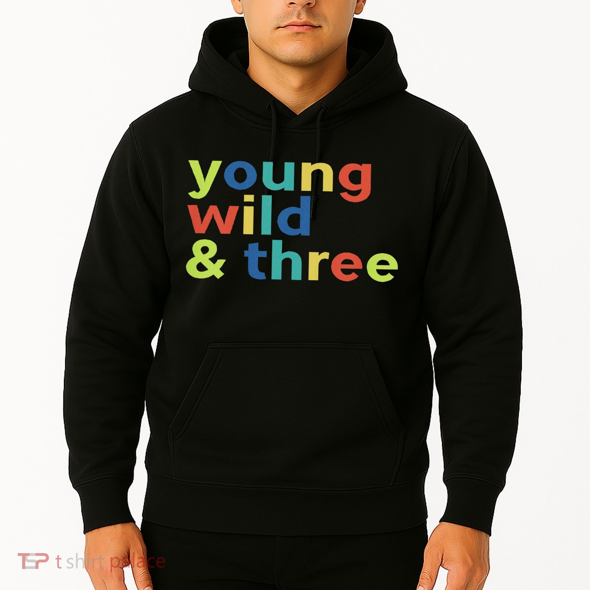 3rd Birthday Boy Funny Young Wild & Three Hoodie