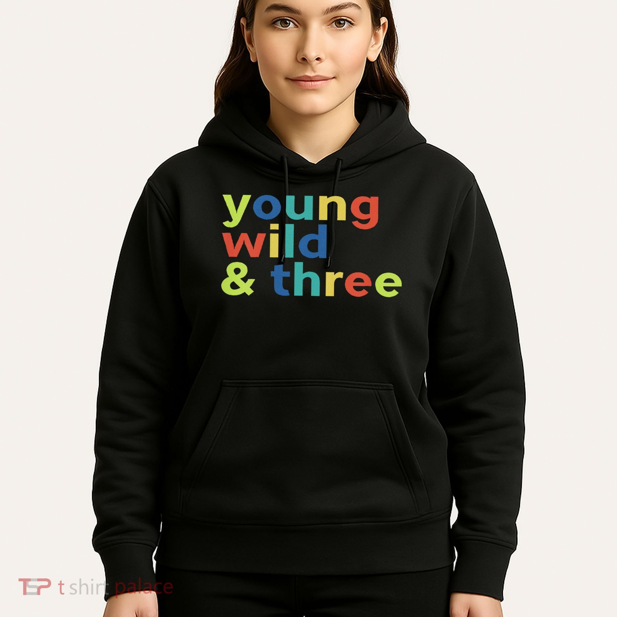 3rd Birthday Boy Funny Young Wild & Three Hoodie