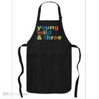 3rd Birthday Boy Funny Young Wild & Three Apron thumb 0