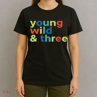 3rd Birthday Boy Funny Young Wild & Three T-Shirt thumb 4