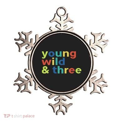 3rd Birthday Boy Funny Young Wild & Three Ornament