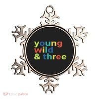 3rd Birthday Boy Funny Young Wild & Three Ornament thumb 0