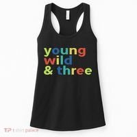 3rd Birthday Boy Funny Young Wild & Three Women's Tank Top thumb 0