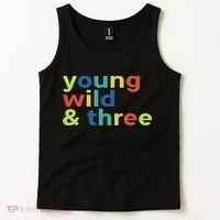 3rd Birthday Boy Funny Young Wild & Three Tank Top thumb 2