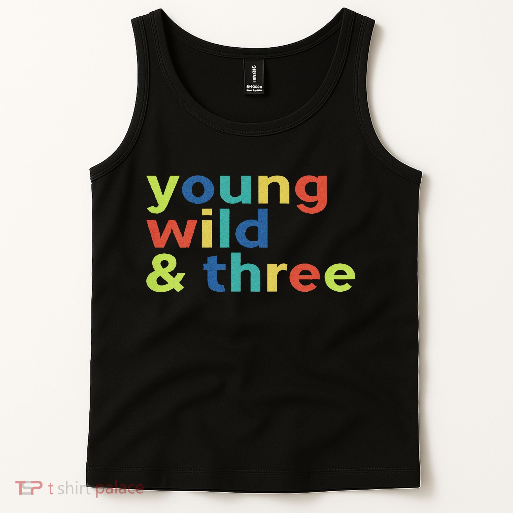 3rd Birthday Boy Funny Young Wild & Three Tank Top