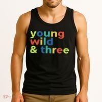 3rd Birthday Boy Funny Young Wild & Three Tank Top thumb 3