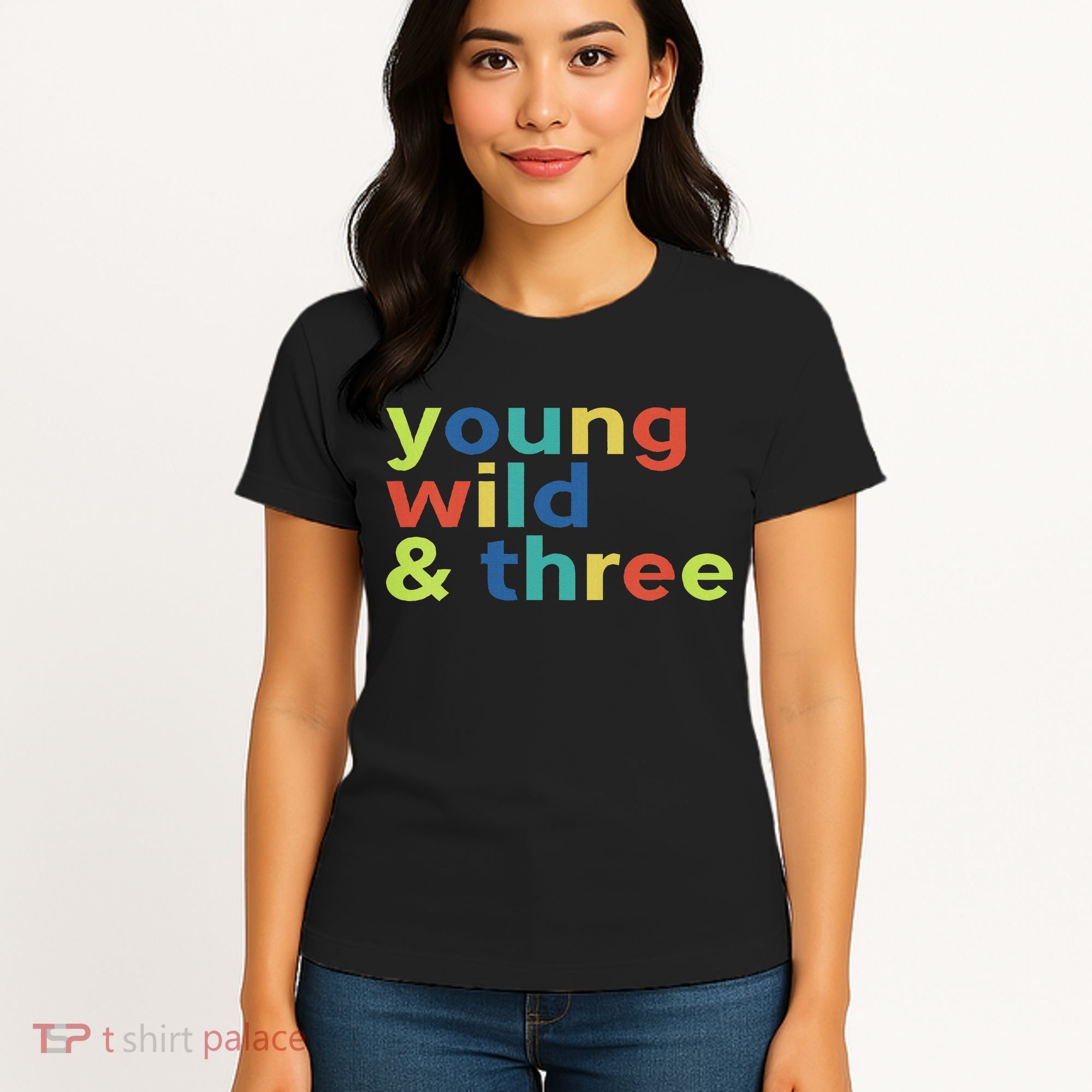 3rd Birthday Boy Funny Young Wild & Three Women's T-Shirt