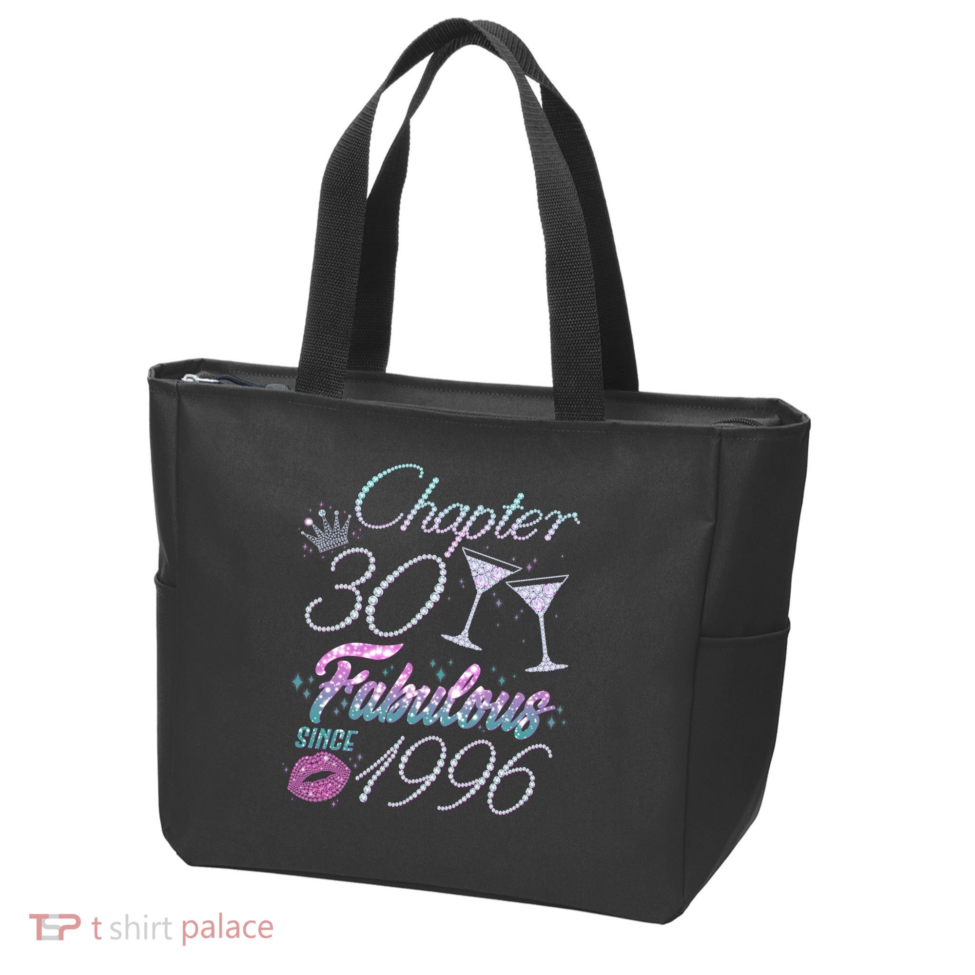 30th Birthday Chapter 30 Fabulous Since 1996 Rhinestones Diamonds Tote Bag