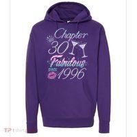 30th Birthday Chapter 30 Fabulous Since 1996 Rhinestones Diamonds Hoodie thumb 0
