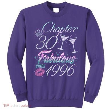 30th Birthday Chapter 30 Fabulous Since 1996 Rhinestones Diamonds Sweatshirt