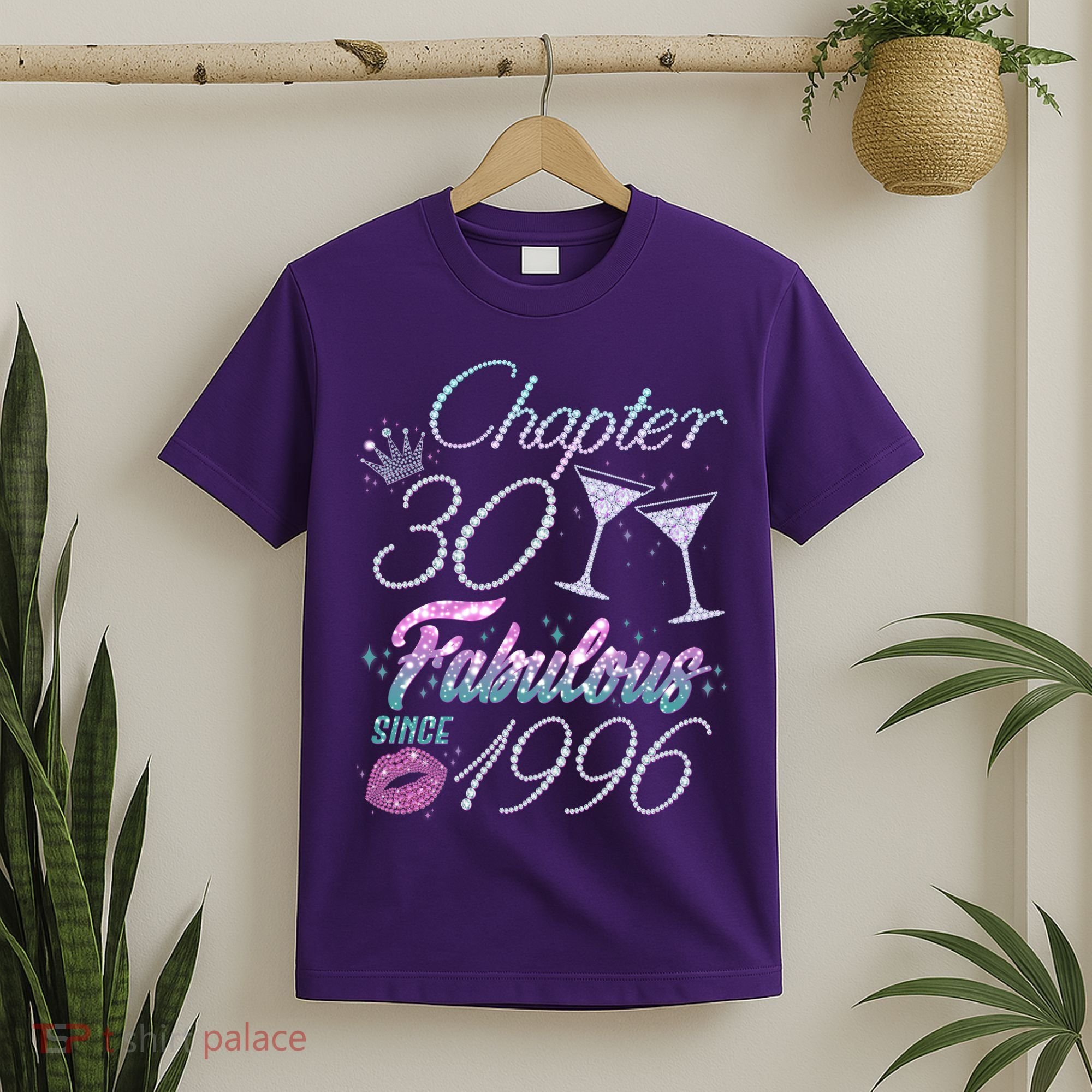 30th Birthday Chapter 30 Fabulous Since 1996 Rhinestones Diamonds T-Shirt