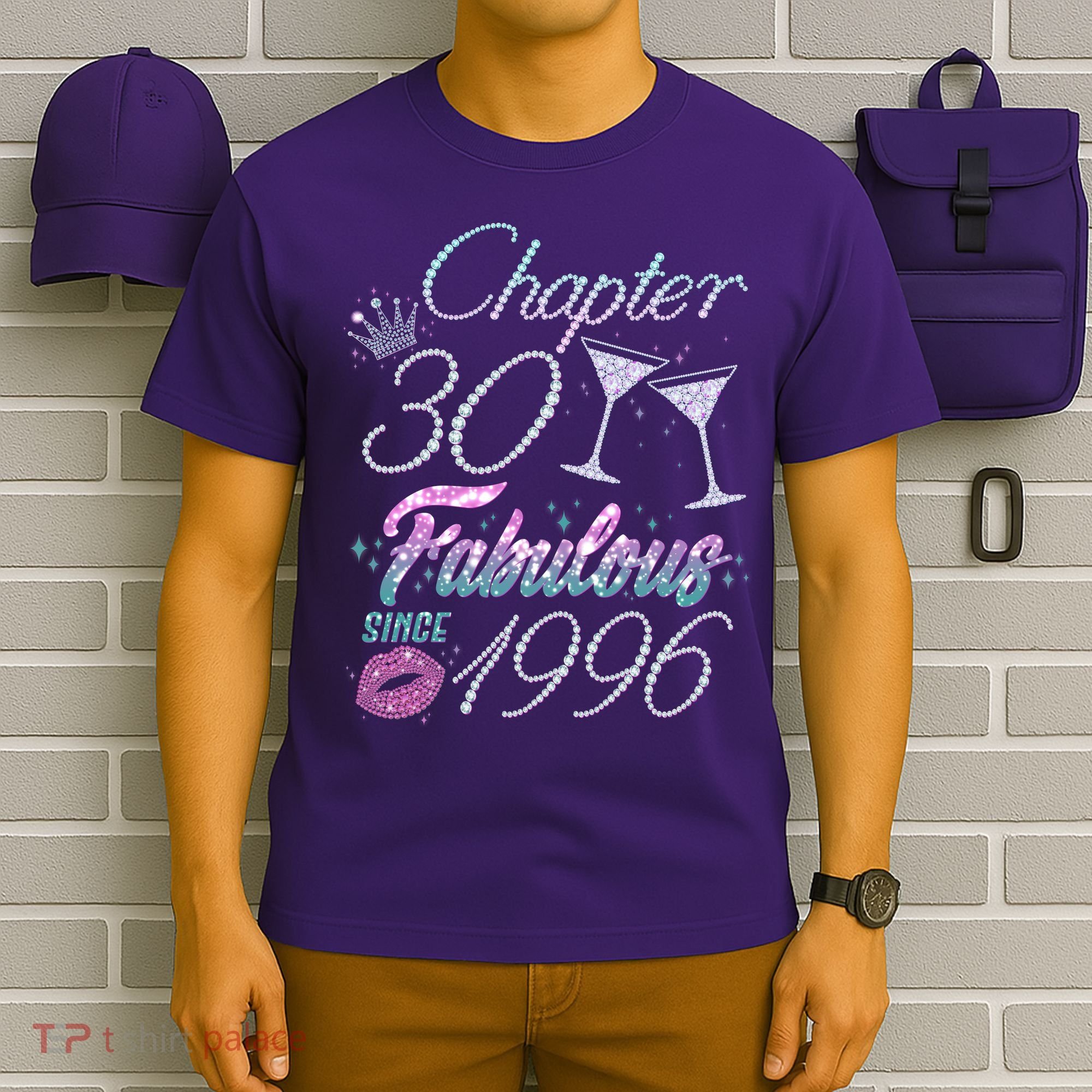 30th Birthday Chapter 30 Fabulous Since 1996 Rhinestones Diamonds T-Shirt