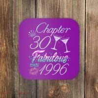 30th Birthday Chapter 30 Fabulous Since 1996 Rhinestones Diamonds Coaster thumb 0