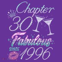 30th Birthday Chapter 30 Fabulous Since 1996 Rhinestones Diamonds Coaster thumb 2