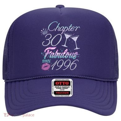 30th Birthday Chapter 30 Fabulous Since 1996 Rhinestones Diamonds Hat