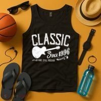 30th Birthday Classic Guitar Since 1996 And Still Rockin Tank Top thumb 4