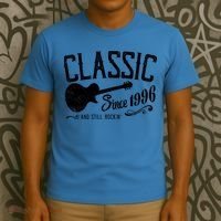30th Birthday Classic Guitar Since 1996 And Still Rockin T-Shirt thumb 3