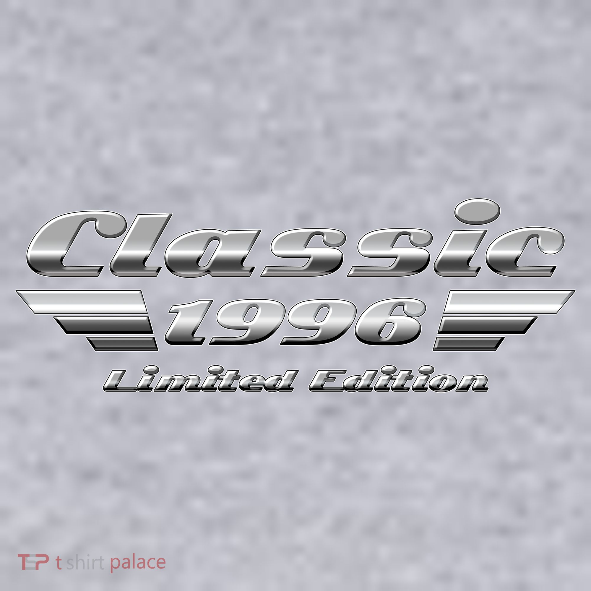 30th Birthday Classic 1996 Limited Edition Metallic Chrome Birthday Women's Racerback Cropped Tank