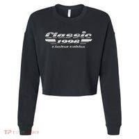 30th Birthday Classic 1996 Limited Edition Metallic Chrome Birthday Cropped Pullover Crew thumb 0